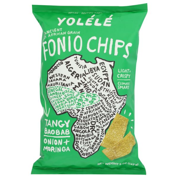 YOLELE: Chips Fonio Greens, 5 oz