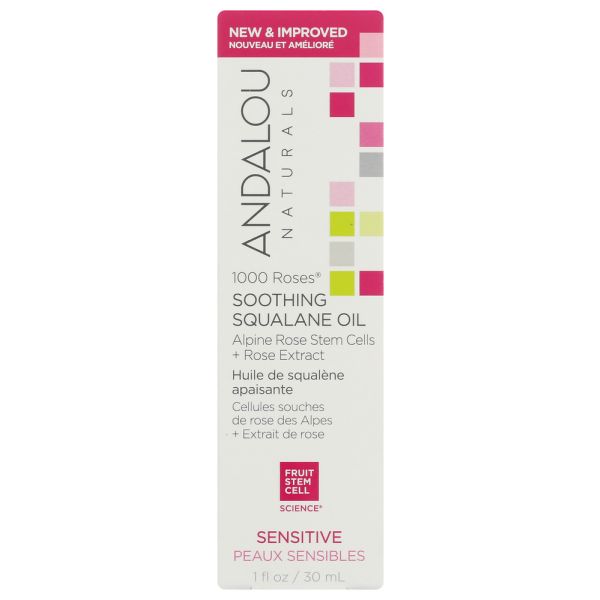 ANDALOU NATURALS: 1000 Roses Soothing Squalane Oil, 1 fo