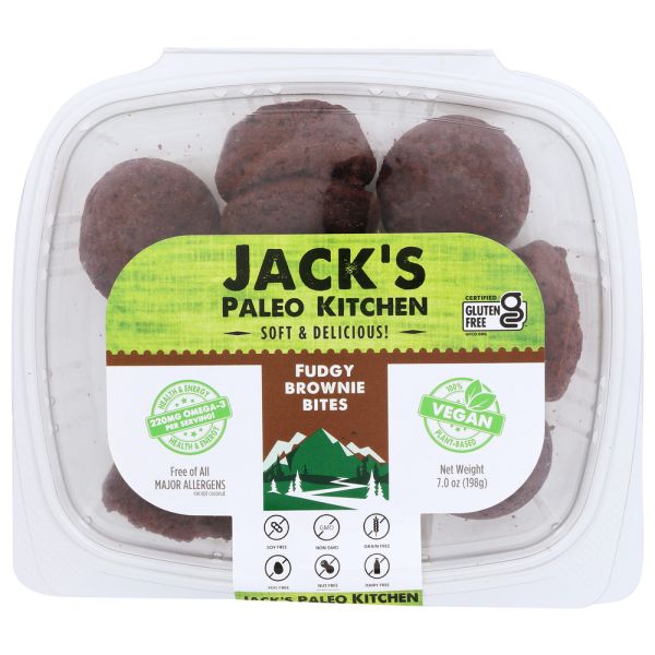 JACKS PALEO KITCHEN: Fudgy Brownie Bites, 7 oz