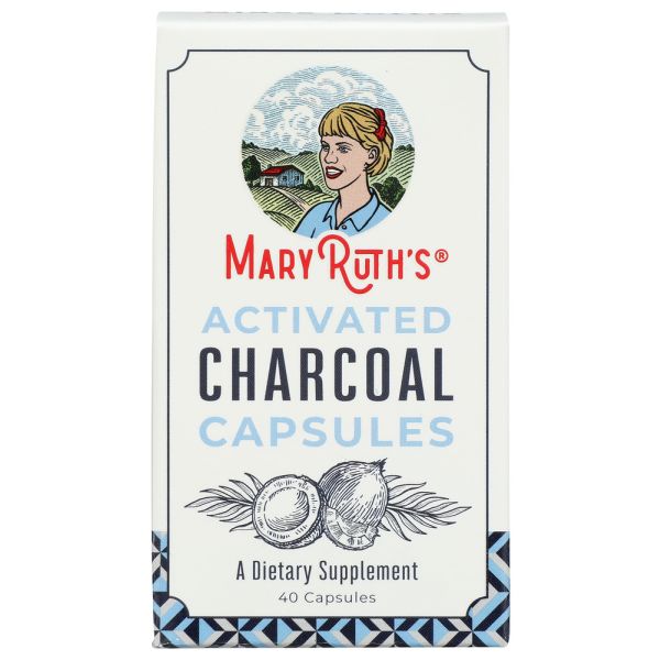 MARYRUTHS: Activated Charcoal Capsules, 40 vc