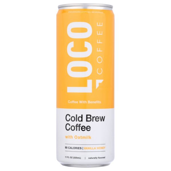 LOCO COFFEE: Vanilla Honey Oat Milk Cold Brew Coffee, 11 fo