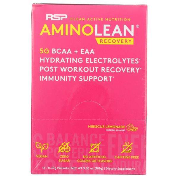 RSP NUTRITION: Amino Lean Pink Lemonade, 12 PK