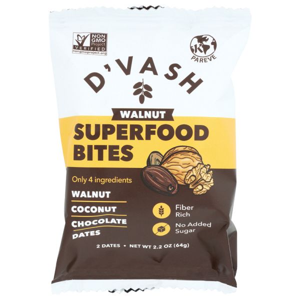 DVASH ORGANICS: Walnut Superfood Bites, 2.2 oz