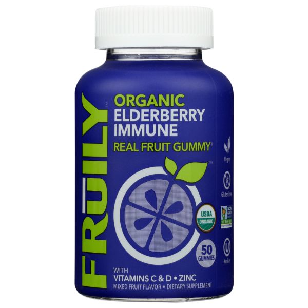 FRUILY: Elderberry Immune Gummy, 50 ea