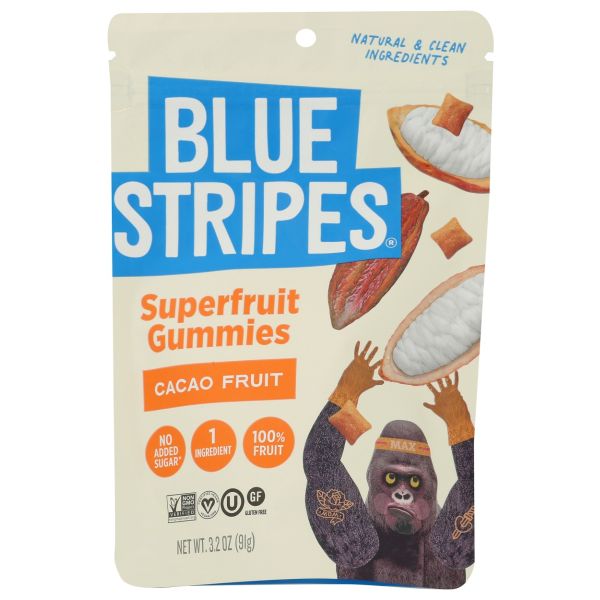 BLUE STRIPES: Cacao Superfruit Gummies, 3.2 oz