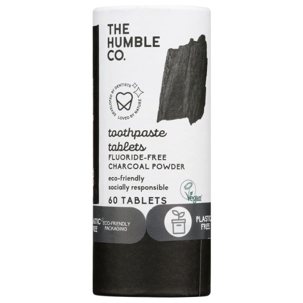 THE HUMBLE CO: Toothpaste Tablets Charcoal, 60 pc