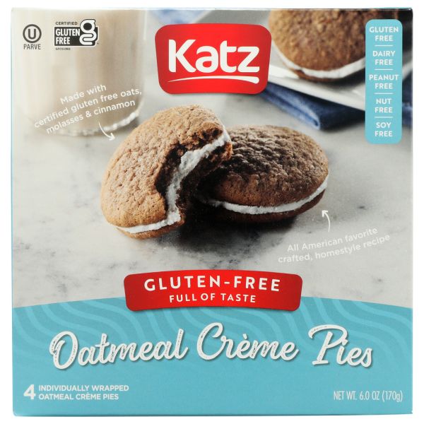 KATZ: Cream Pies Oatmeal, 6 oz
