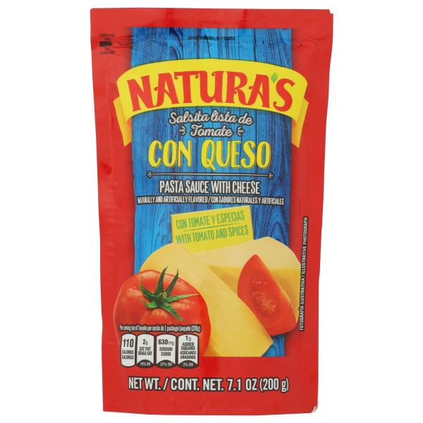 NATURAS: Pasta Sauce with Cheese, 7.1 oz