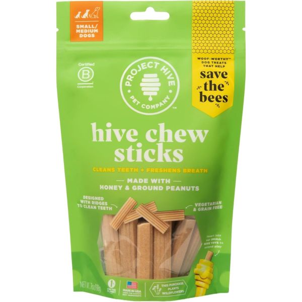 PROJECT HIVE PET COMPANY: Hive Chew Sticks for Small Dogs, 7 oz