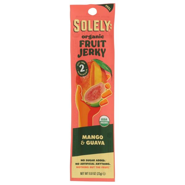 SOLELY: Organic Mango Guava Fruit Jerky, 0.8 oz