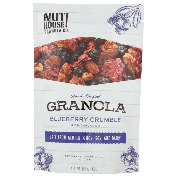 NUTHOUSE GRANOLA: Blueberry Crumble Granola, 11.5 oz