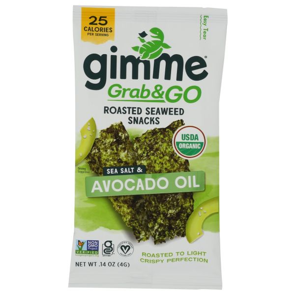 GIMME: Sea Salt and Avocado Oil Seaweed Snack, 0.14 oz