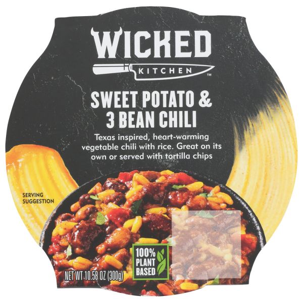 WICKED: Entree Sweet Potato & 3 Bean Chili, 10.58 oz