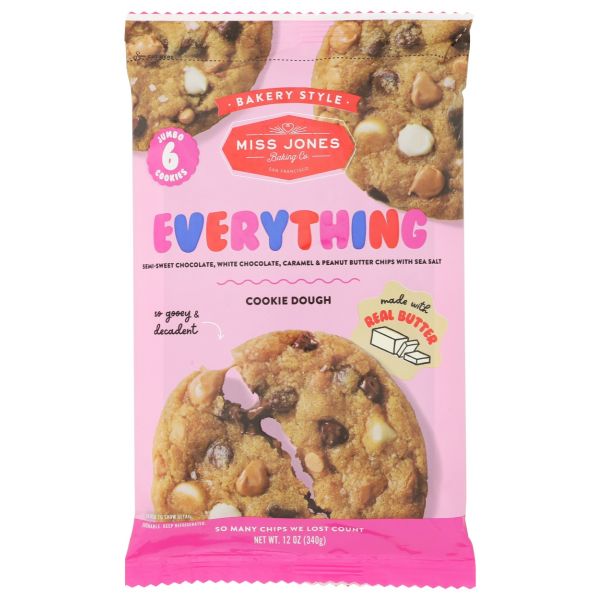 MISS JONES BAKING CO: Jumbo Bakery Style Everything Cookie Dough, 12 oz