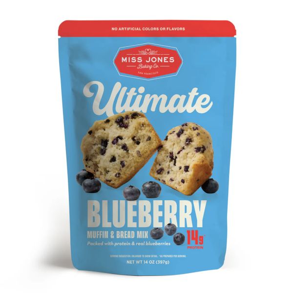 MISS JONES BAKING CO: Ultimate Blueberry Muffin And Bread Mix, 14 oz
