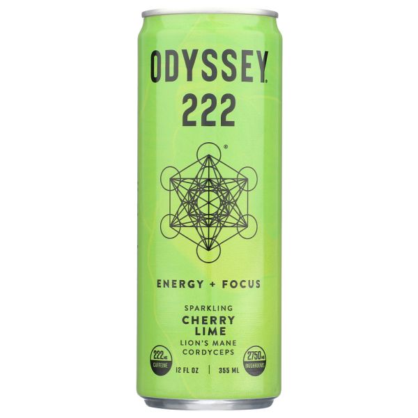 ODYSSEY ELIXIR: Sparkling Cherry Lime Energy Drink, 12 fo