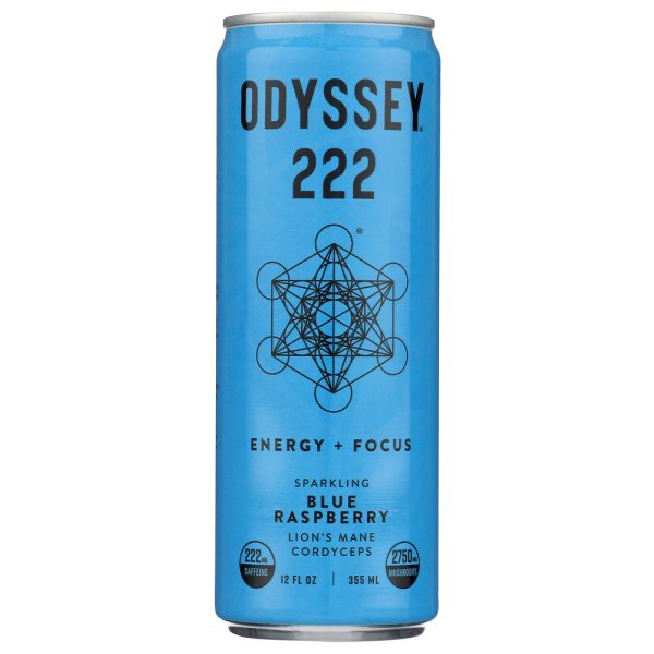 ODYSSEY ELIXIR: Sparkling Blue Raspberry Energy Drink, 12 fo