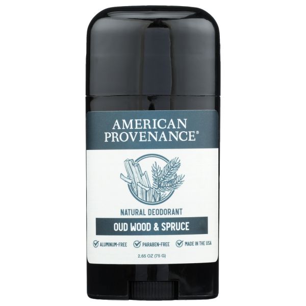 AMERICAN PROVENANCE: Oud Wood and Spruce Deodorant, 2.65 oz
