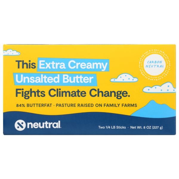 NEUTRAL FOODS: Extra Creamy Unsalted Butter, 8 oz