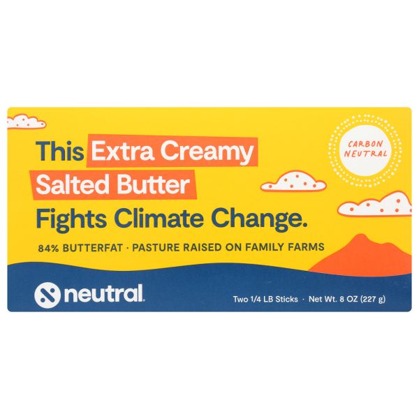 NEUTRAL FOODS: Extra Creamy Salted Butter, 8 oz