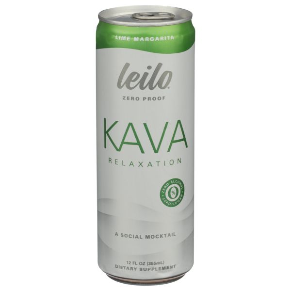 LEILO: Kava Relaxation Zero Proof Lime Margarita, 12 fo