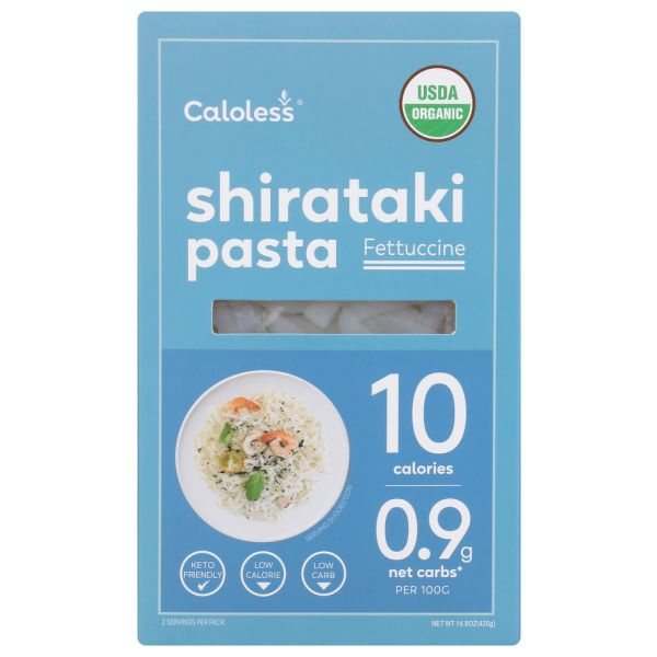 CALOLESS: Pasta Shirataki Fettuccini Organic, 16oz