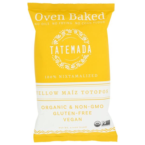 TATEMADA: Yellow Oven Baked Maiz Totopos, 250 gm