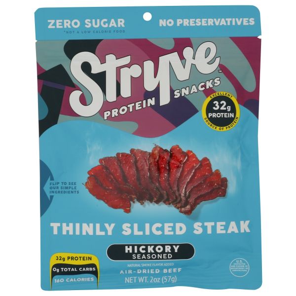 STRYVE PROTEIN SNACKS: Hickory Sliced Steak, 2 oz