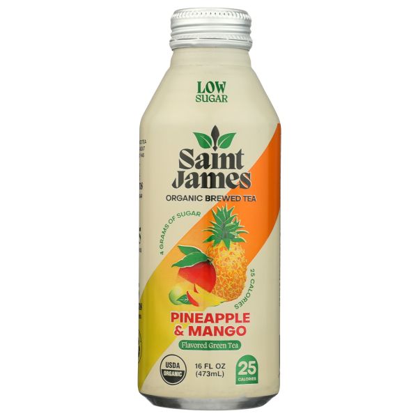 SAINT JAMES BRANDS LLC: Pineapple and Mango Green Tea, 16 fo