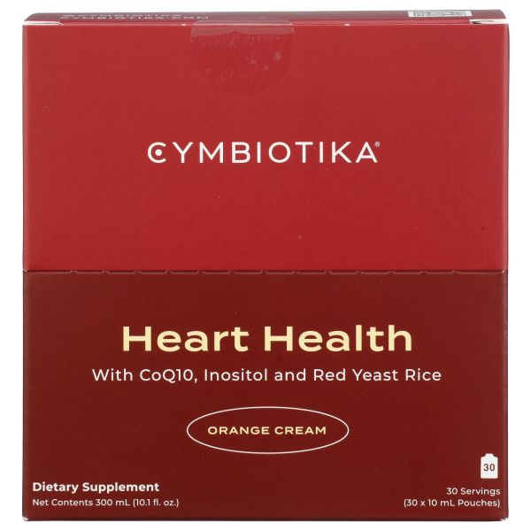 CYMBIOTIKA: Heart Health Orange Cream Supplement 30packet, 1 bx