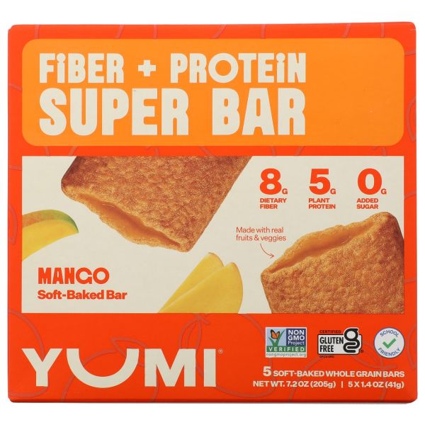 YUMI: Mango YUMI Fiber + Protein Soft-Baked Super Bars, 6 oz
