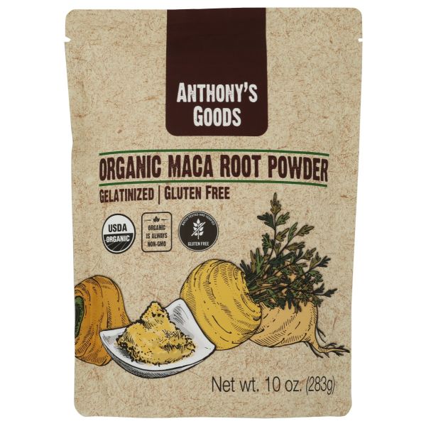 ANTHONY'S GOODS: Organic Gelatinized Maca Root Powder, 10 oz
