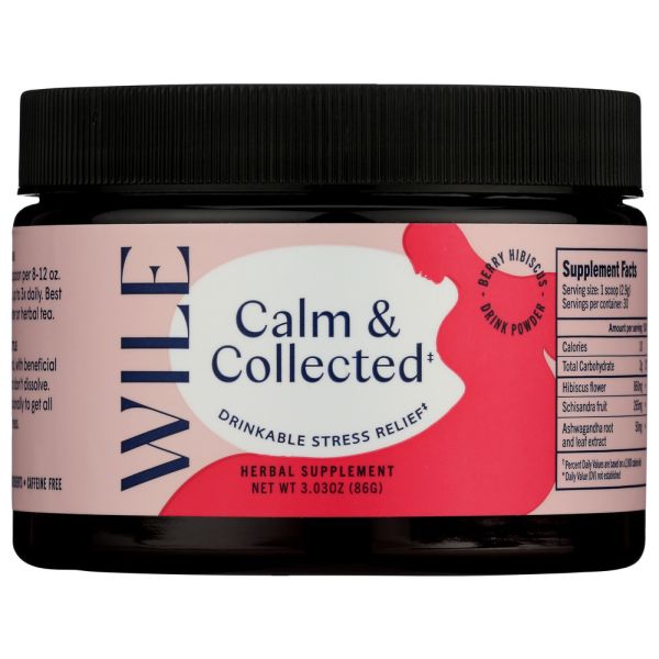 WILE: Calm and Collected Drink Mix, 3.03 oz
