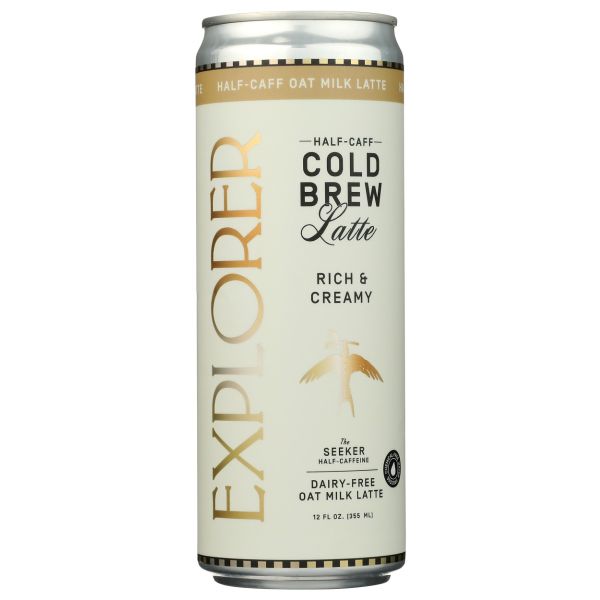 EXPLORER COLD BREW: Half-Caff Oat Milk Coffee Latte, 12 fo