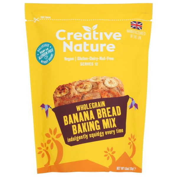 CREATIVE NATURE: Whole Grain Banana Bread Baking Mix, 8.8 oz