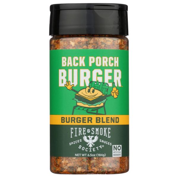 FIRE AND SMOKE: Rub Back Porch Burger, 5 OZ
