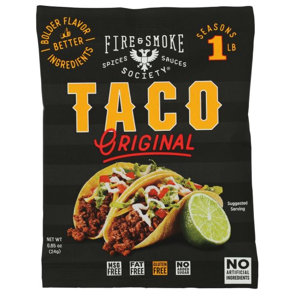 FIRE AND SMOKE: Taco Seasoning, 0.08 oz