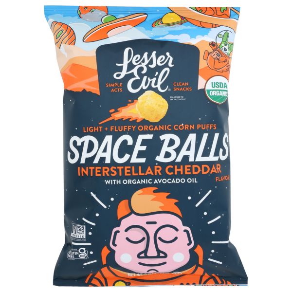 LESSER EVIL: Space Balls Interstellar Cheddar, 5 oz