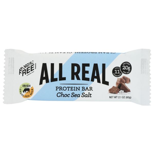 ALL REAL NUTRITION: Choc Sea Salt Protein Bar, 2.1 oz