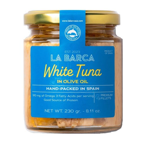 LA BARCA: White Tuna in Olive Oil, 8.11 oz