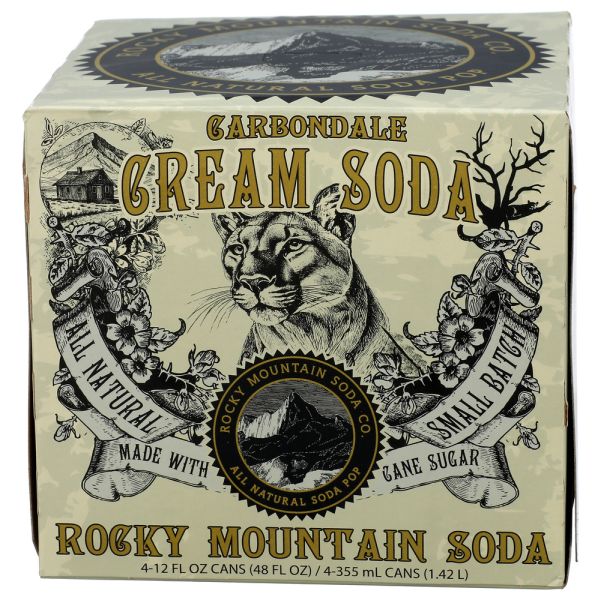 ROCKY MOUNTAIN SODA: Carbondale Cream Soda 4Pack, 48 fo
