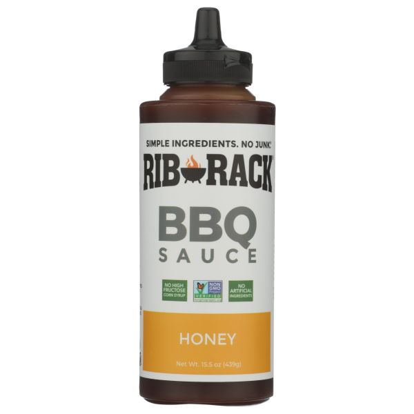 RIB RACK: Honey BBQ Sauce, 15.5 oz