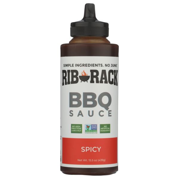 RIB RACK: Spicy BBQ Sauce, 15.5 oz