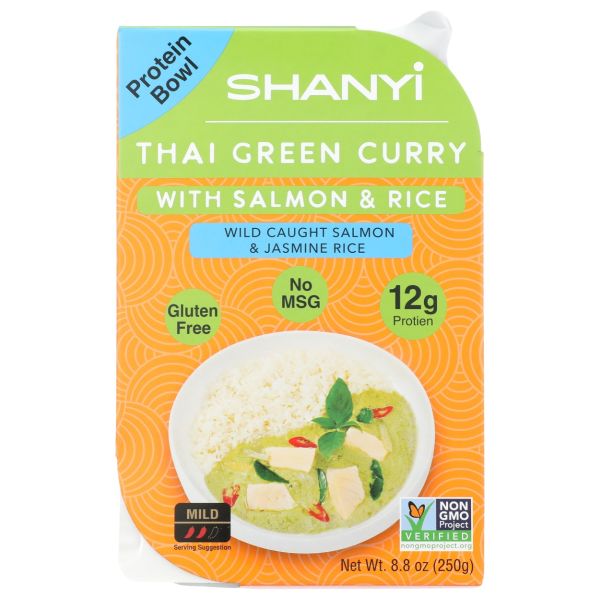 SHANYI: Thai Green Curry with Salmon and Rice, 8.8 oz