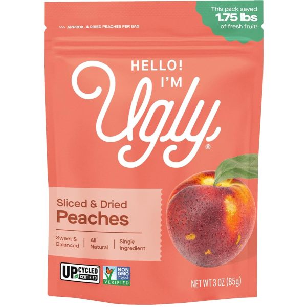 HELLO I'M UGLY: Sliced and Dried Peaches, 3 oz