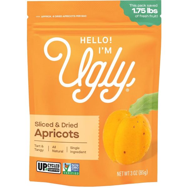 HELLO I'M UGLY: Sliced and Dried Apricots, 3 oz