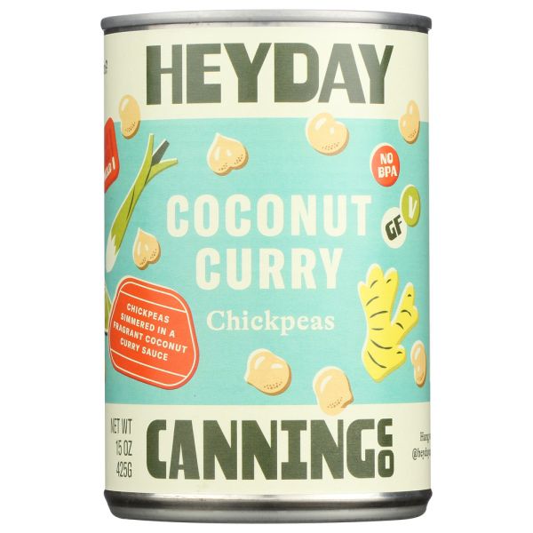 HEYDAY CANNING CO: Chickpeas Coconut Curry, 15 OZ