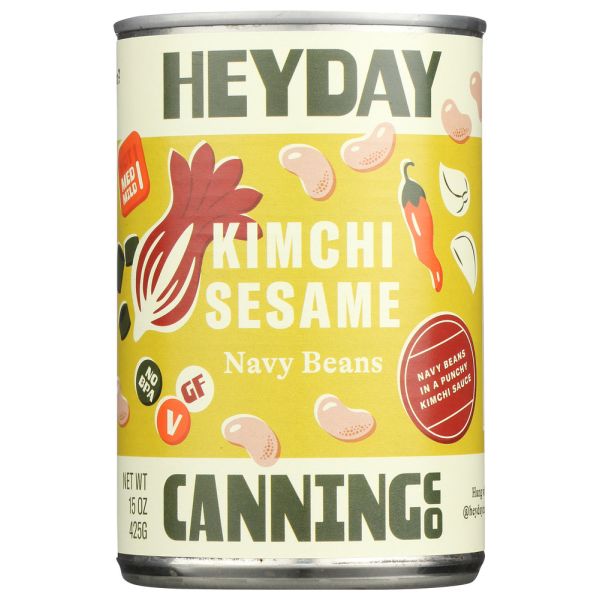 HEYDAY CANNING CO: Kimchi Sesame Navy Beans, 15 oz
