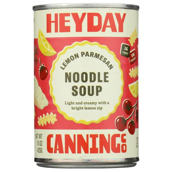 HEYDAY CANNING CO: Lemon Parmesan Noodle Soup, 15 oz