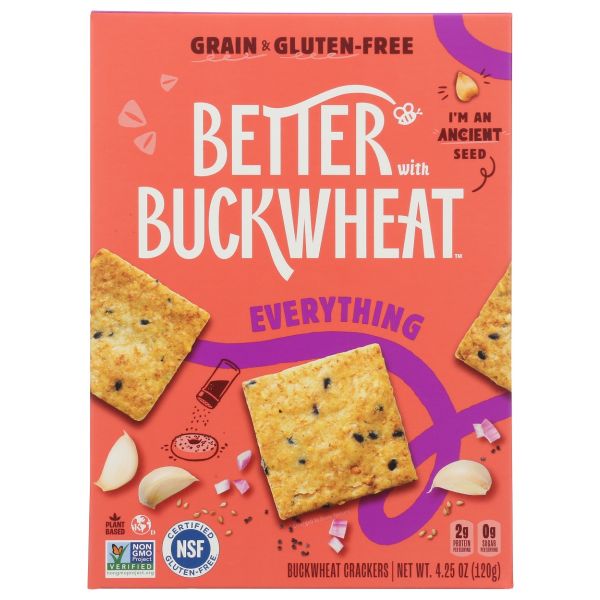 BETTER WITH BUCKWHEAT: Everything Crackers, 4.25 oz